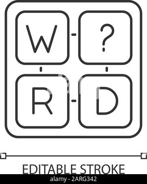 missing letter puzzle icon word game mental exercise language vocabulary intelligence test brain teaser solution finding flat design linear a stock vector image art alamy