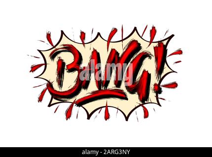 Bang! - Comics speech bubble explosion sound effect illustration Stock Photo