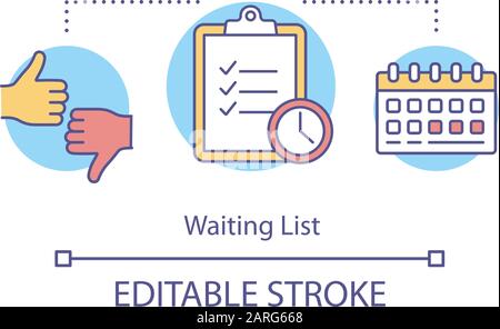 Waiting list concept icon. Planning. Time management. Tasks ...