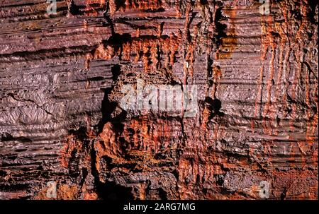 Background of cooled off lava crust Stock Photo