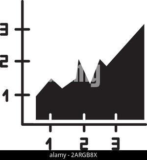 Silhouette icon of a rising bar graph and a person making a campaign ...