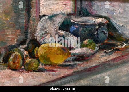 Blue Pot and Lemon,1897, oil on canvas,by Henri Matisse, State Hermitage museum,St Petersburg Russia, Europe.