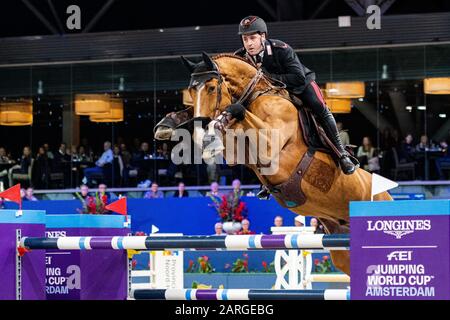 Emanuele Gaudiano of Italy riding Chalou at Longines FEI Worldcup