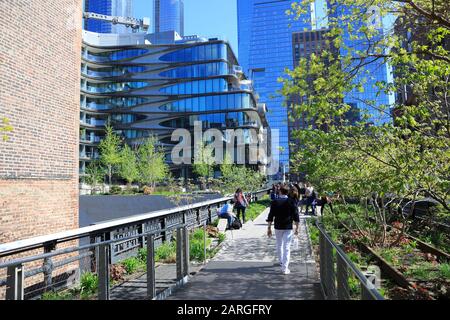 High Line Park, Manhattan, New York City, New York, United States of America, North America Stock Photo