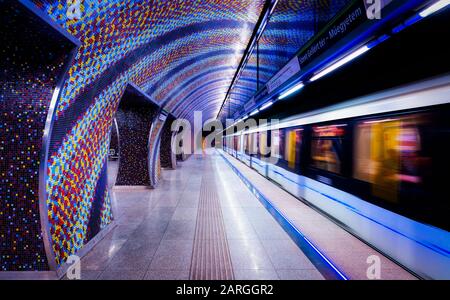 Szent Gellert Ter Metro Station, Budapest, Hungary, Europe Stock Photo