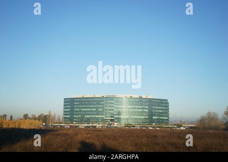ROME, ITALY Nuova Fiera di Roma, building, designed by architect Tommaso Valle Stock Photo