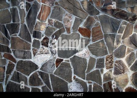 Natural stone wall mosaic texture Stock Photo