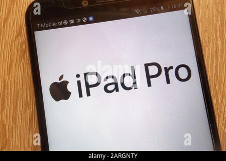 iPad Pro logo displayed on a modern smartphone Stock Photo