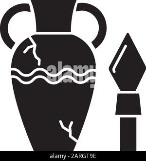 wine amphora glyph icon vector illustration Stock Vector Image & Art ...