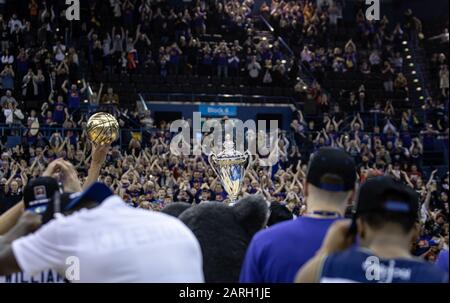 Birmingham, UK, 26 January, 2020.  Worcester Wolves defeat Bristol Flyers, 67-59 to win the BBL cup at Arena Birmingham, Birmingham UK. copyright Carol Moir/Alamy. Stock Photo