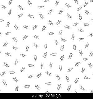 Abstract seamless pattern with doodles on white background. Simple abstract pattern background for interrior, textile design, paper craft. Hand drawn Stock Vector