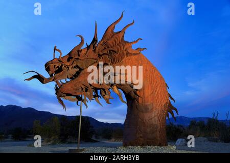 Sea serpent sculpture by Ricardo Breceda, Anza-Borrego Desert, Borrego, Springs, Southern California, USA Stock Photo