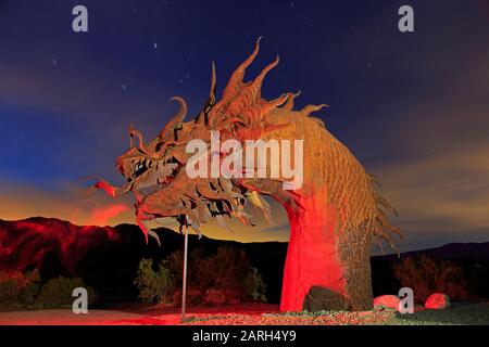 Sea serpent sculpture by Ricardo Breceda, Anza-Borrego Desert, Borrego, Springs, Southern California, USA Stock Photo