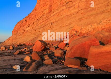 Landslide, Torrey Pines State Beach, Del Mar, San Diego County, California, USA Stock Photo