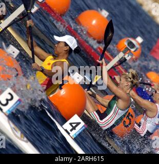 20040824 Olympic Games Athens Greece  [Canoe/Kayak Flatwater Racing]  Lake Schinias.   Photo  Peter Spurrier email images@intersport-images.com Stock Photo