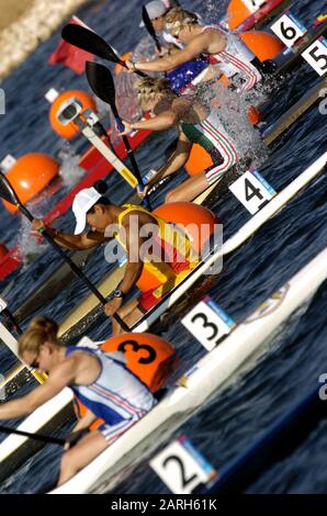 20040824 Olympic Games Athens Greece  [Canoe/Kayak Flatwater Racing]  Lake Schinias.   Photo  Peter Spurrier email images@intersport-images.com Stock Photo