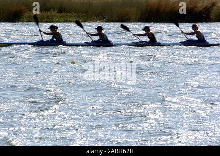 20040824 Olympic Games Athens Greece  [Canoe/Kayak Flatwater Racing]  Lake Schinias.   Photo  Peter Spurrier email images@intersport-images.com Stock Photo