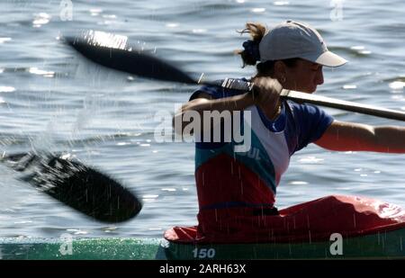 20040824 Olympic Games Athens Greece  [Canoe/Kayak Flatwater Racing]  Lake Schinias.   Photo  Peter Spurrier email images@intersport-images.com Stock Photo