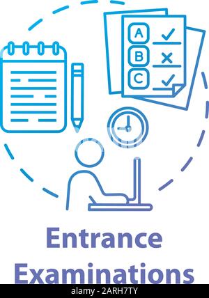 Entrance examination concept icon. Entry exam. Passing test. Fight for ...