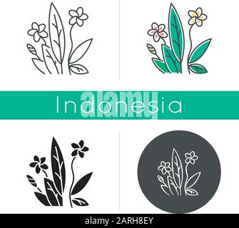 Plumeria linear light icon. Exotic flower. Flora of Indonesian forest.  Tropical plants. Blossom of frangipani. Thin line illustration. Contour  symbol Stock Vector Image & Art - Alamy