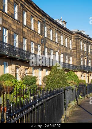 The Crescent listed buildings in Scarborough North Yorkshire England Stock Photo