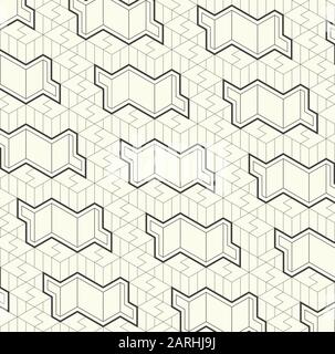 Geometric texture design with dark grey outline. monochrome abstract background vector illustration. non-seamless pattern. Stock Vector