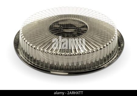 empty cake box isolated on white with clipping path Stock Photo