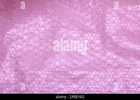 Bubble Wrap Film Close Up, background for text or texture Stock Photo