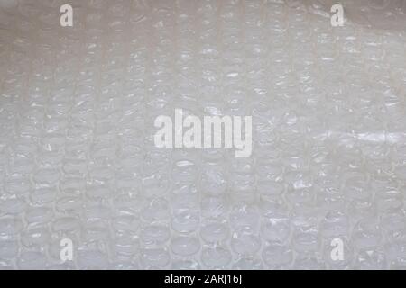 Bubble Wrap Film Close Up, background for text or texture Stock Photo