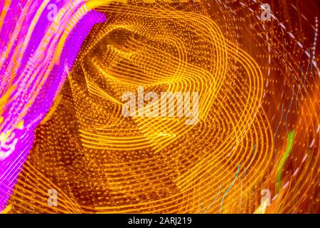 Abstract background created using a long exposure time and multicolored light sources Stock Photo