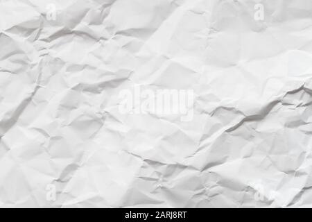 white and gray wide crumpled paper texture background Stock Photo