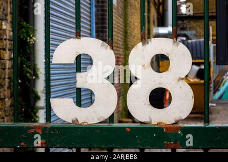 Number 38 Stock Photo