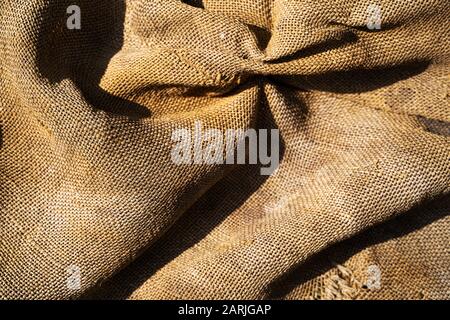 Texture of sack. Dirt burlap background Stock Photo