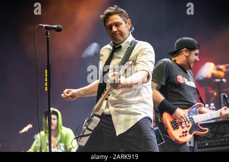 Milan Italy. 28 January 2020. The American punk/rock band ZEBRAHEAD performs live on stage at Lorenzini District opening the show of Sum 41. Stock Photo