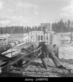 woodworking, workers, machines, logs Date: undated Keywords: workers, logs, woodworking, machines Stock Photo