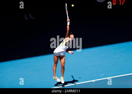 Australian Open, Melbourne Park, Victoria, Australia. 29th Jan, 2020. Day Ten, Anett Kontaveit (Estonia) during the Quarter Finals of the women's singles match against Simona Halep (Romania) -Image Credit: brett keating/Alamy Live News Stock Photo