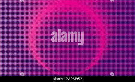 Colorful Radial Halftone Background Design Template, Pop Art, Abstract Dots Pattern Illustration, Modern Texture Element, Ring Halftone Ornament Stock Vector