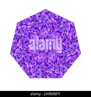 Isolated abstract tiled mosaic polygon logo template - ornamental geometrical vector design element Stock Vector