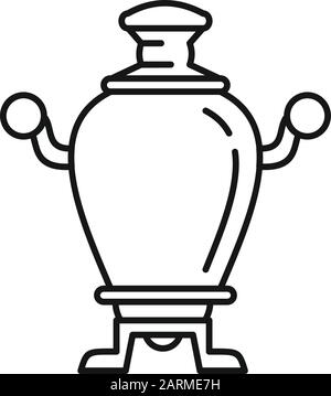 Home samovar icon. Outline home samovar vector icon for web design isolated on white background Stock Vector