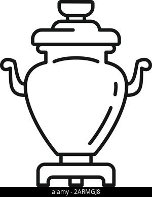 Drink samovar icon. Outline drink samovar vector icon for web design isolated on white background Stock Vector
