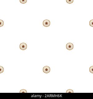 Illustration on theme big set identical biscuit, kit colorful pastry cookie. Cookie consisting of collectible natural tasty food biscuit, pastry acces Stock Vector