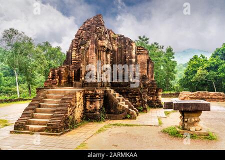 My Son Sanctuary, ruins of Old hindu temple in Vietnam Stock Photo