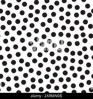 Abstract seamless pattern with dots on white background. Simple abstract pattern background for interrior, textile design, paper craft. Circled Stock Vector