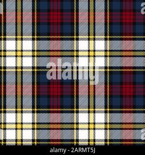 Tartan, plaid pattern seamless vector illustration. Checkered texture for clothing fabric prints, web design, home textile. Stock Vector