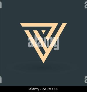 V Letter Logo design. Geometric triangle arrow template. Technology business identity concept. Creative corporate template. Stock Vector illustration Stock Vector