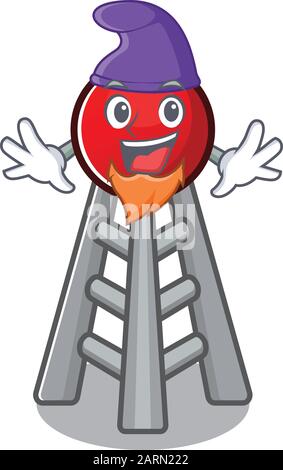 Funny radio tower cartoon mascot performed as an Elf Stock Vector