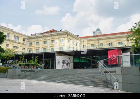 Singapore.  January 2020.  The view of the Asian Civilization Museum building Stock Photo