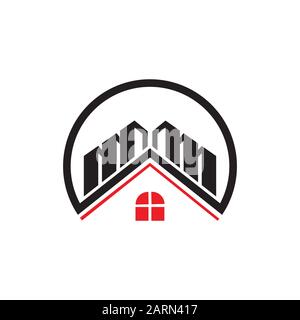 Real Estate Business Logo Vector Template. Abstract house or home logo. Building, Property Development, and Construction Logo. Stock Vector