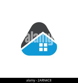 Real Estate Business Logo Vector Template. Abstract house or home logo. Building, Property Development, and Construction Logo. Stock Vector
