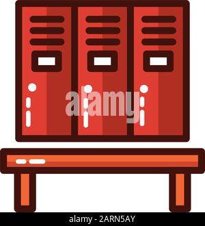 lockers metal store isolated icon Stock Vector